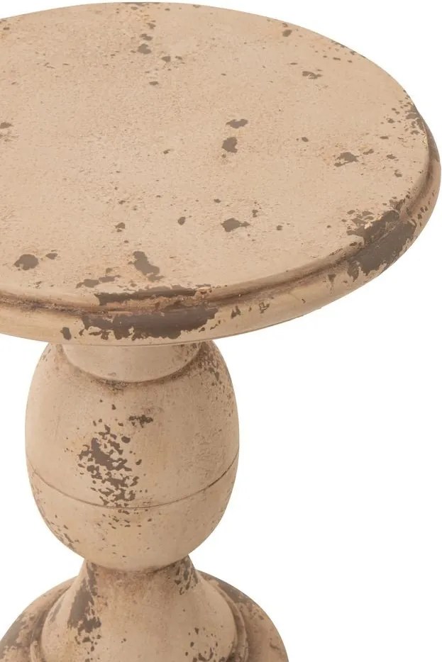 Béžový antik odkladací stôl Antiqou French - Ø 41*58 cm