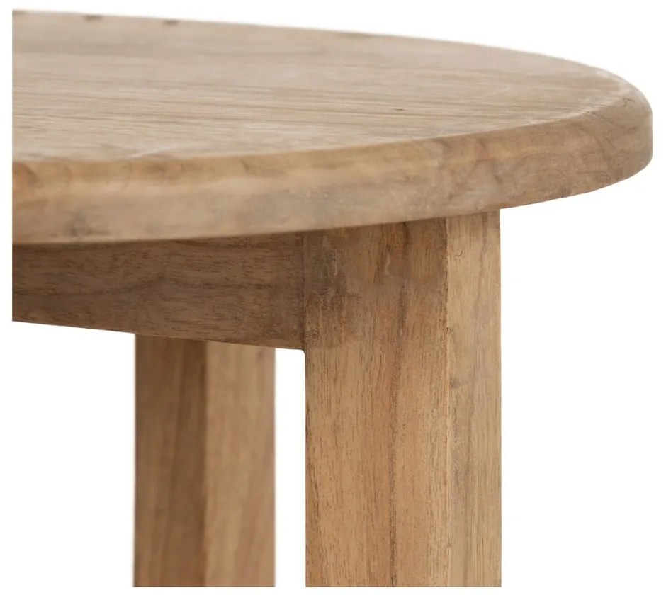 Okrúhly odkladací stolík z masívu mindi ø 40 cm Dala – Ixia