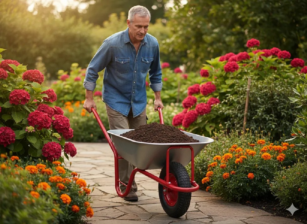 Garden Line KOLESOVY FURIK – OBJEM 120 L – ČERVENÁ