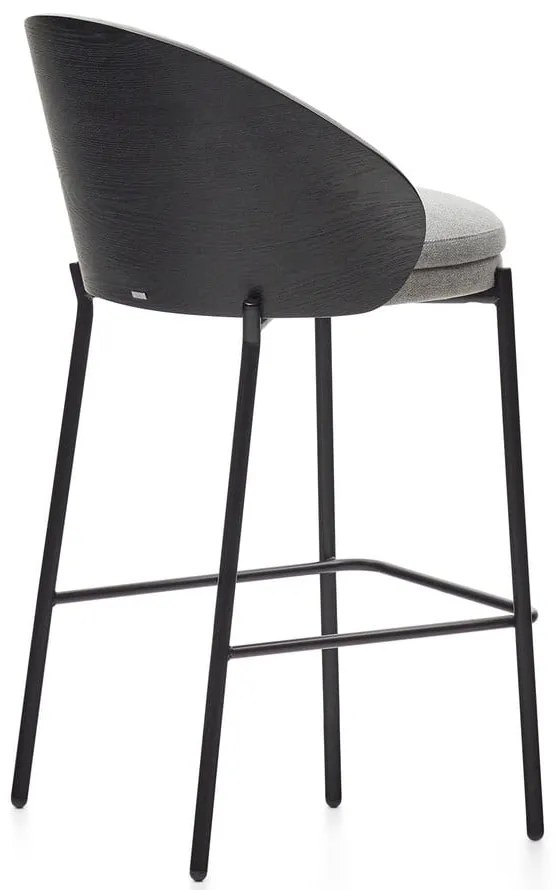 Čierno-sivá barová stolička (výška sedadla 65 cm) Eamy – Kave Home