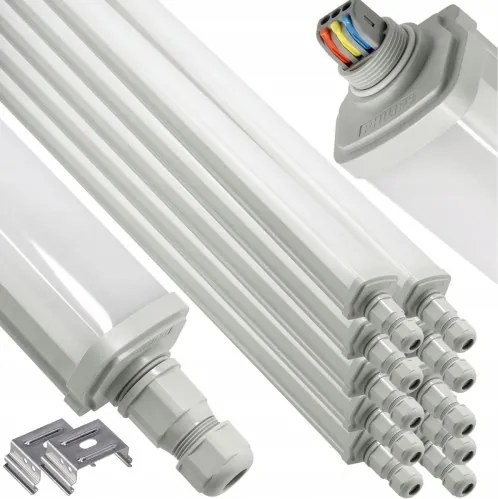 Sada 10 hermetických LED svietidiel 125 cm 30W 3600lm 4000K