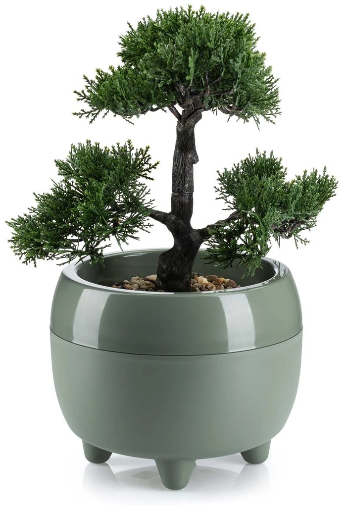 PLASTOVÝ KVETINÁČ BOTANICA 30X24 CM ZELENÁ