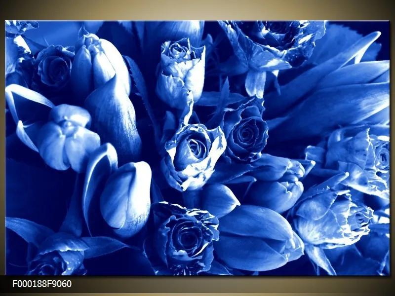 Obraz na plátne Modrá kytica, Obdĺžnik 90x60cm 60,8 €
