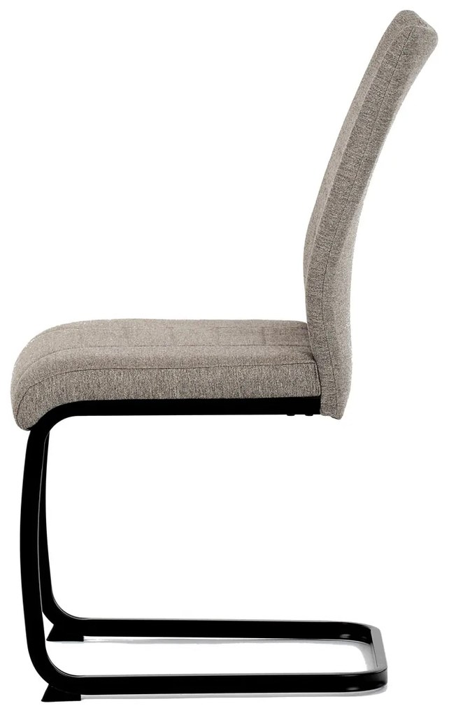 Autronic - Židle jídelní, béžová látka, černé kovové nohy - DCL-438 BR2