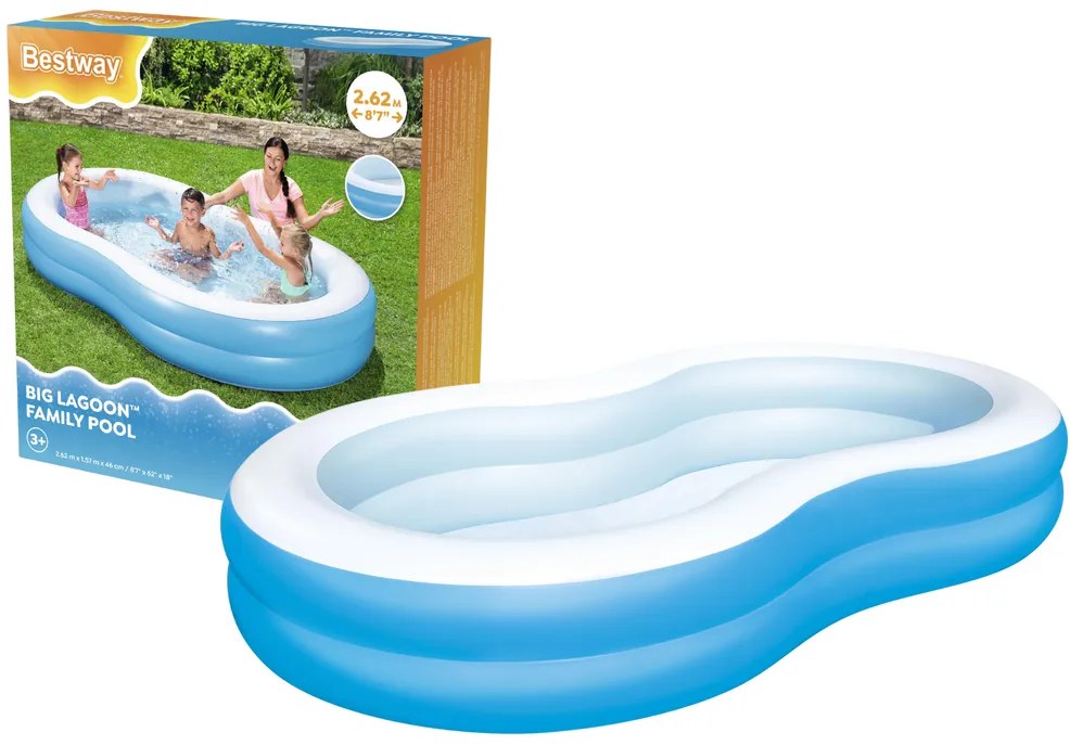 Bestway Nafukovací bazén 262 x 157 x 46 cm - Bestway 54117