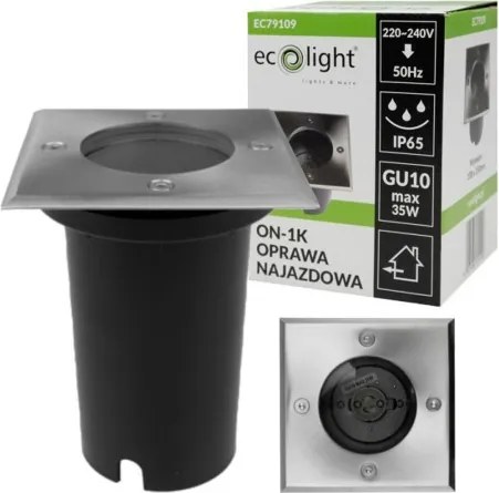 4x LED záhradné zapustené svietidlo GU10 230V do betónových kociek