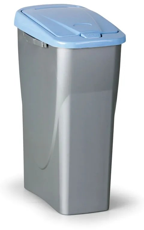 Plastový odpadkový kôš s vekom, 25 l, 215 x 360 x 510 mm, modré veko