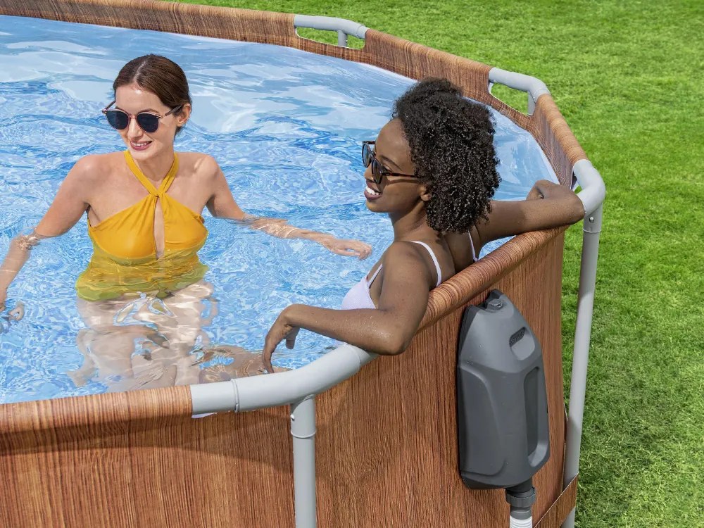 Bazén Bestway s rámom 610x366x122, 10 v 1, rebrík s pumpou + LED 56719