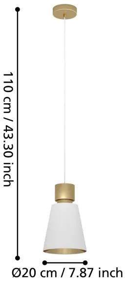 Eglo 900376 - Luster na lanku AGLIENTINA 1xE27/40W/230V