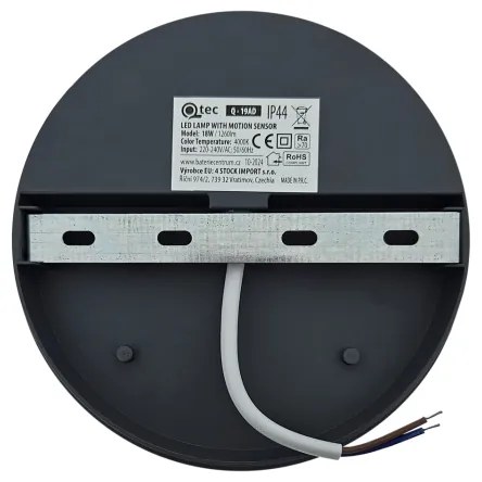 LED vonkajšie nástenné svietidlo s pohybovým senzorom LED/18W/230V IP44 antracit