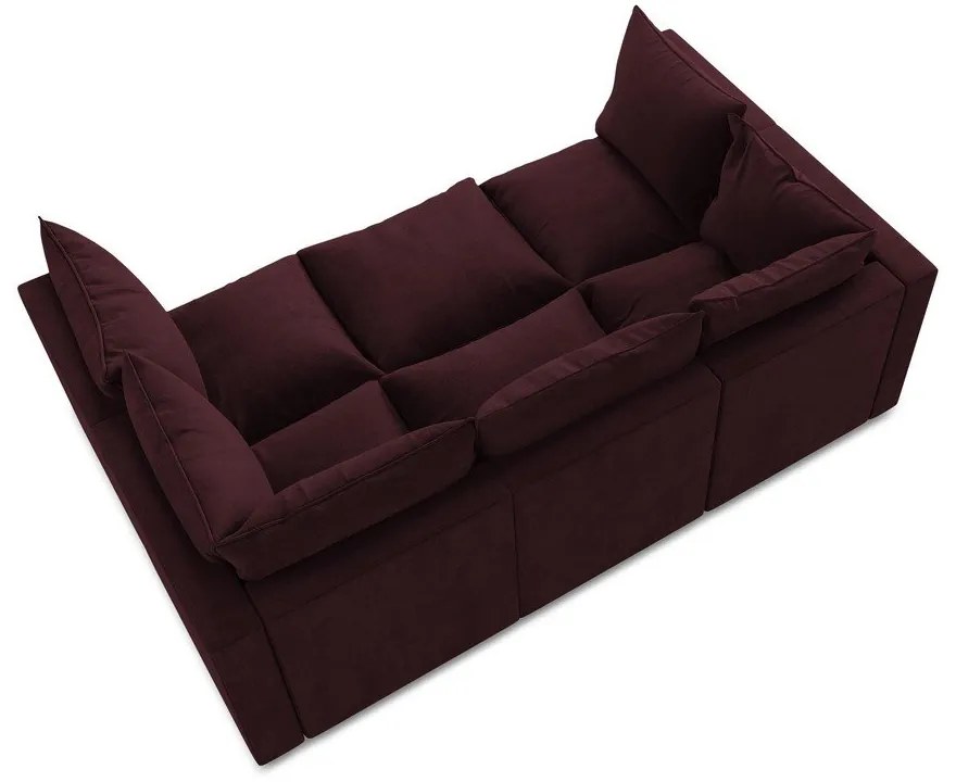 Vínovočervená pohovka 255 cm Manao – Makamii