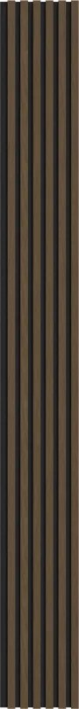 Mexen Lam-F, akustické stenové lamely 275 × 30 cm, plstený podklad 8 mm, technická dyha, orech espresso, S105-275307-3015-019