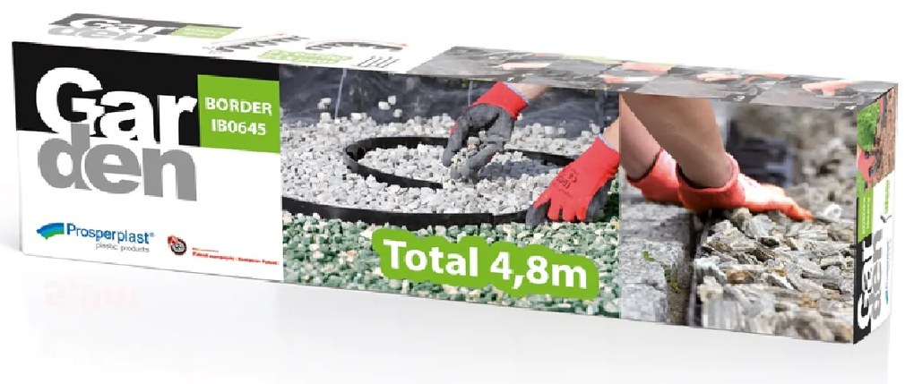 PROSPERPLAST Obrubník neviditeľný BORDER 0645 čierny 480cm