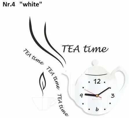 Dekoračné kuchynské hodiny Tea Time sivá