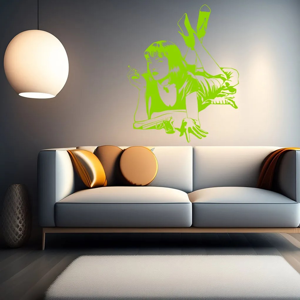 Veselá Stena Samolepka Pulp Fiction Farba: fialová, Veľkosť: 40 x 50 cm