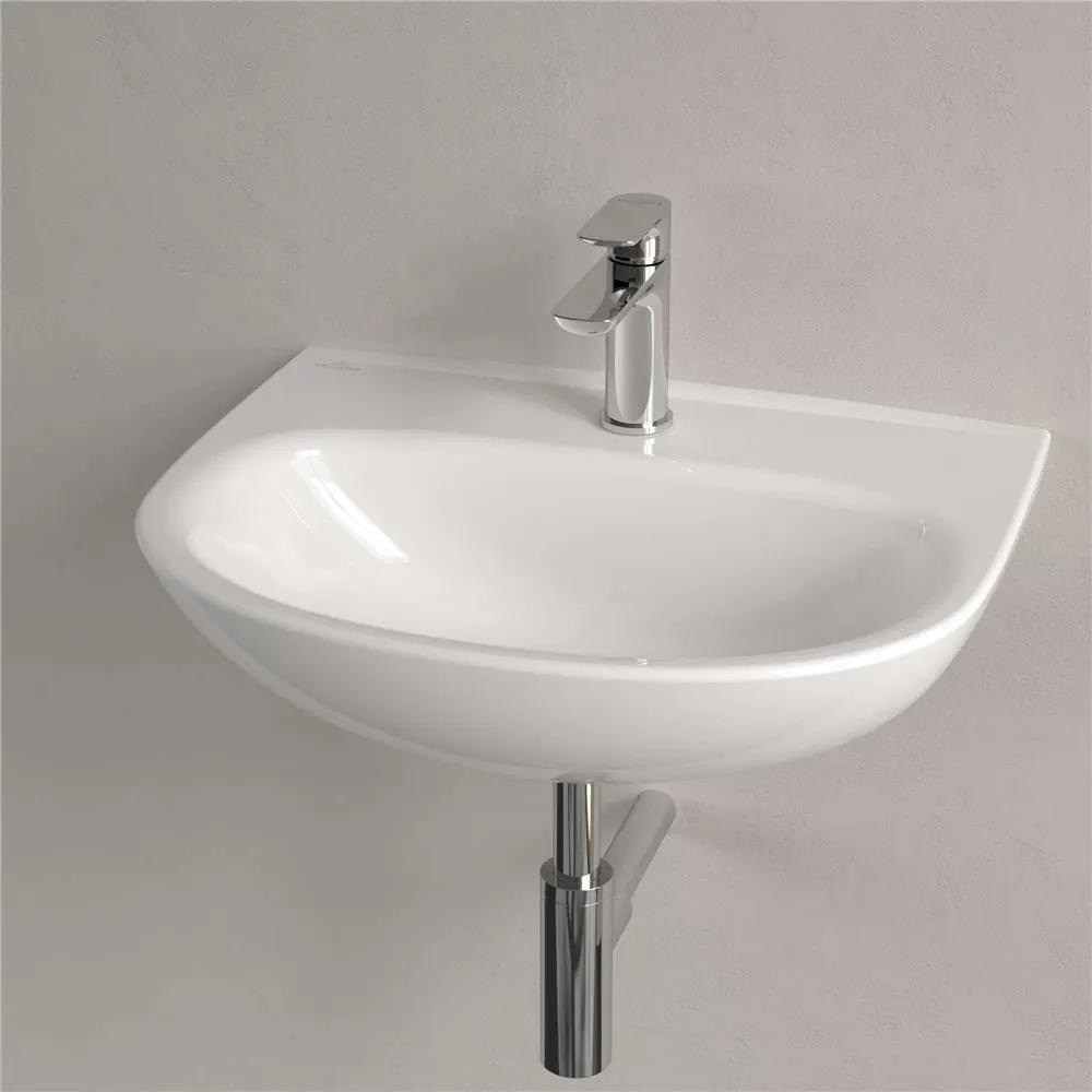 VILLEROY &amp; BOCH O.novo závesné umývadlo s otvorom, bez prepadu, 550 x 440 mm, biela alpská, 4A405601
