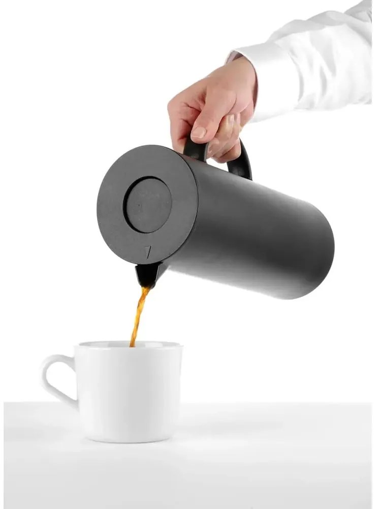 Čierna termo a antikoro kanvica Hendi, 1 l