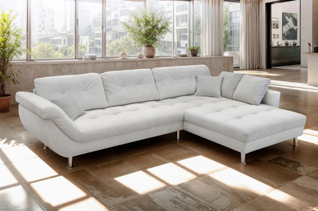 XXXLutz ROHOVÁ SEDAČKA, plast, textil, kompozitné drevo, krémová MID.YOU - Sedačky - 000694009701
