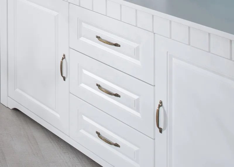 Široká komoda Atik, biela