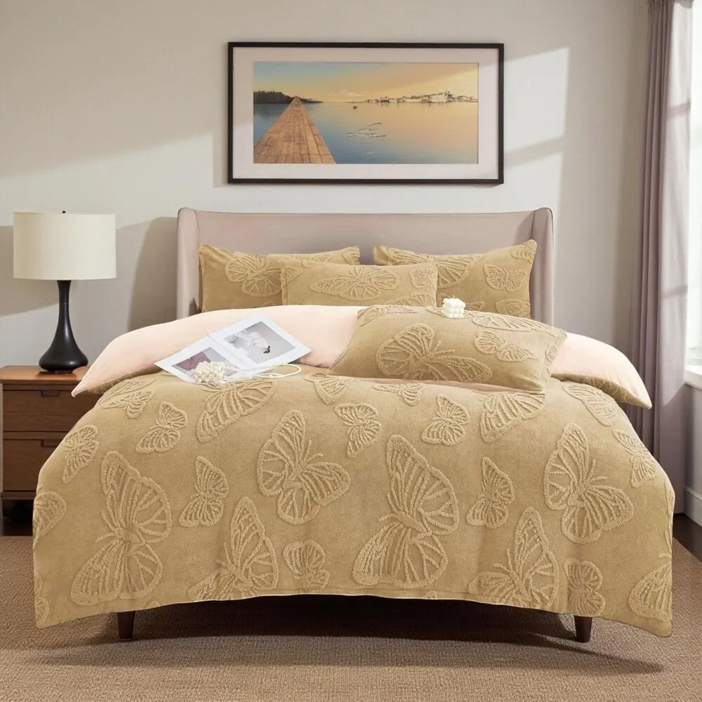 Jemné mikroplyš obliečky Homa EXCLUSIVE BEIGE 7-dielna sada 140x200 cm