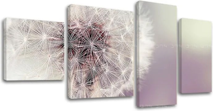 Obraz na stenu 4 dielny KVETY KV065E40 - 130x70 cm