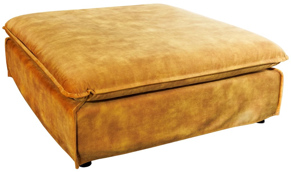 Taburetka Heaven 100cm horčicovo žltý zamat