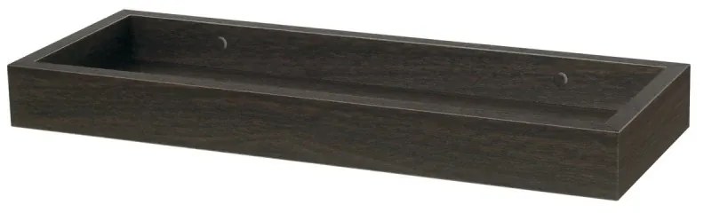 Polička nástěnná se zvýšenými okraji, MDF, dekor ořech, balení fólie