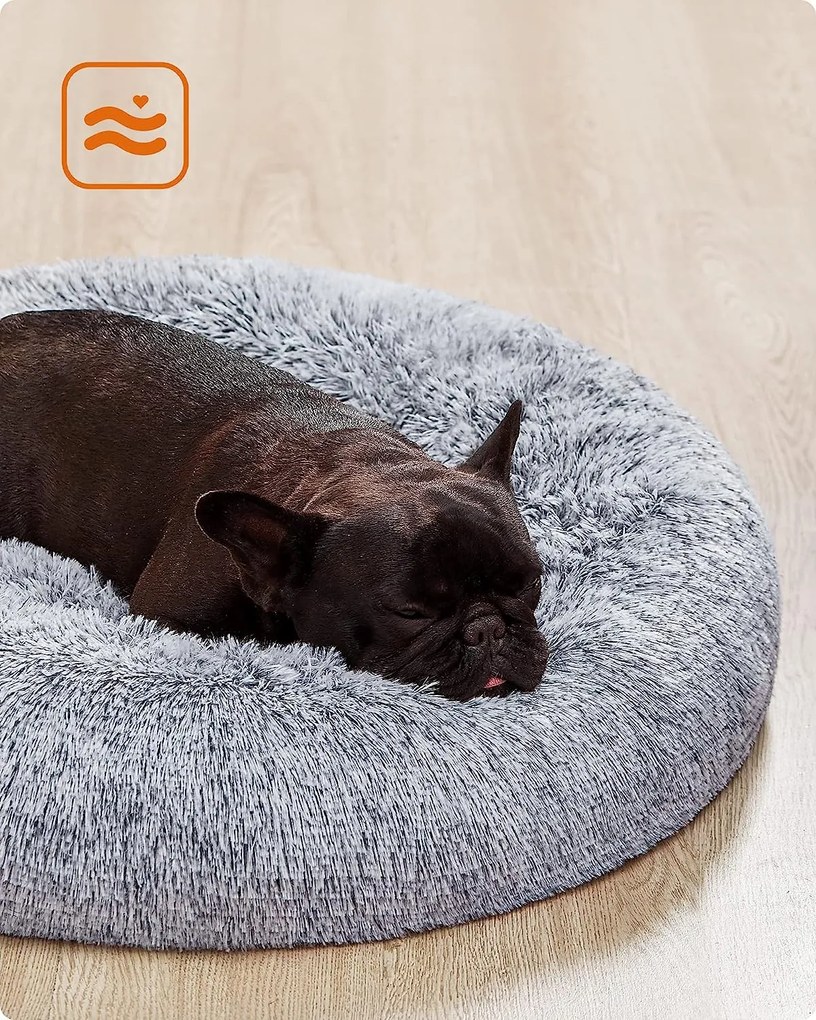 Plyšový pelech Fluffys L sivý