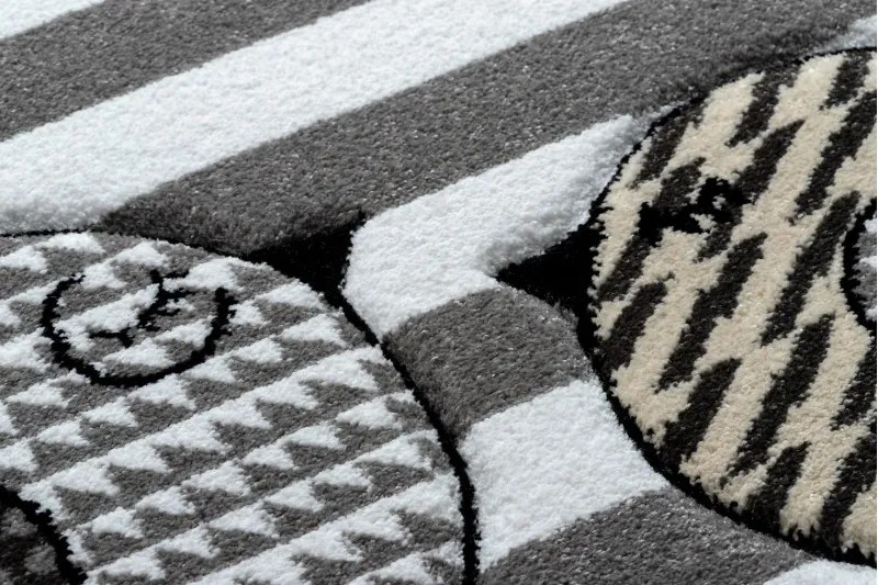 Detský kusový koberec Petit C549 Birds grey, 160x220, šedá, detská izba, Dywany Łuszczów