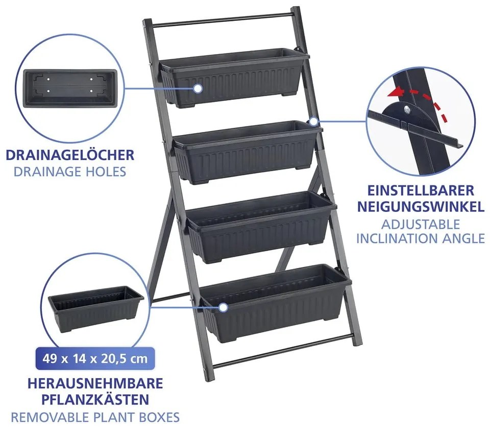 Kovový stojan na kvety (výška 108 cm) Vertical – Maximex