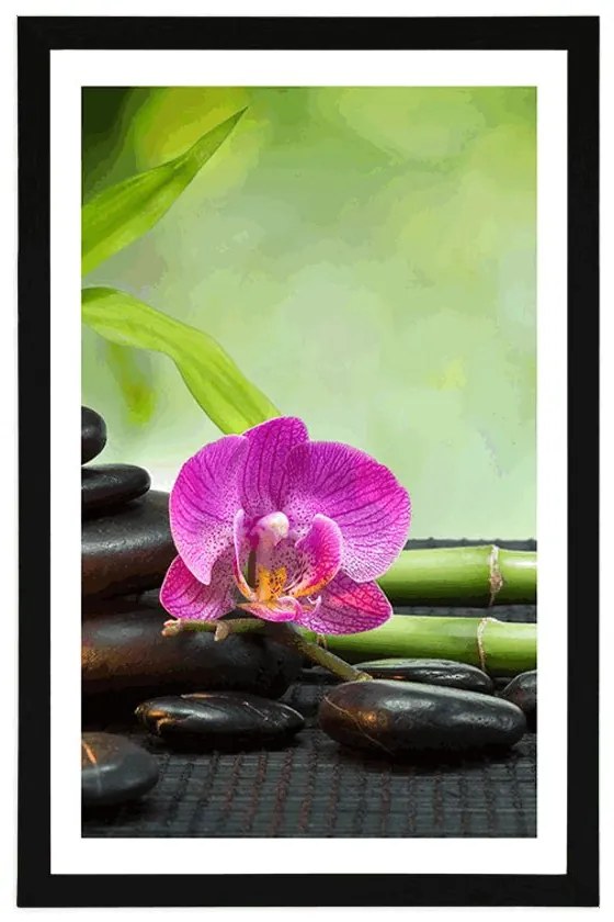 Plagát s paspartou Feng Shui zátišie - 40x60 white