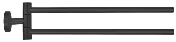 WENKO 24238100-Držiak uterákov BOSIO BLACK 5,5x43 cm nerez/strieborná