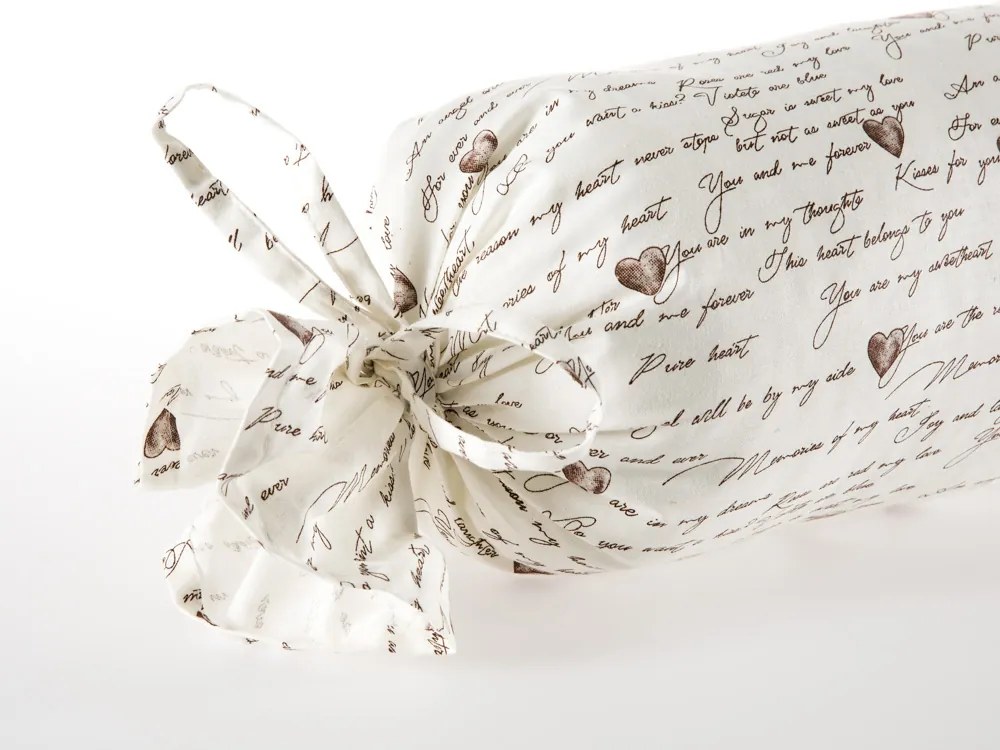 Biante Detský vankúš valec bonbon Sandra SA-726 Ružové sovičky na bledo ružovom 15x100 cm