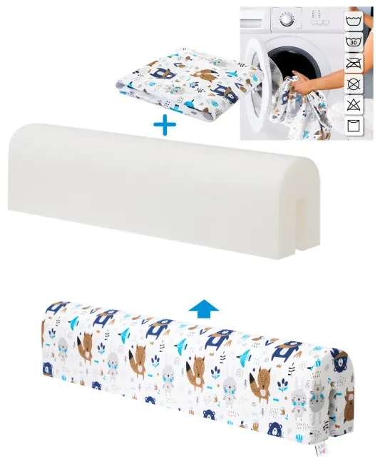 Chránič na detskú postieľku medveď a líška, 50 cm