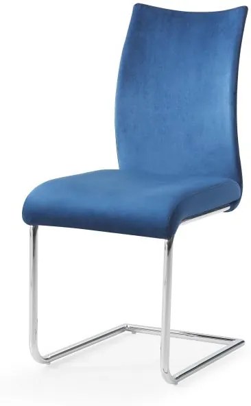 Konzolová stolička Bland, kráľovská modrá, chróm