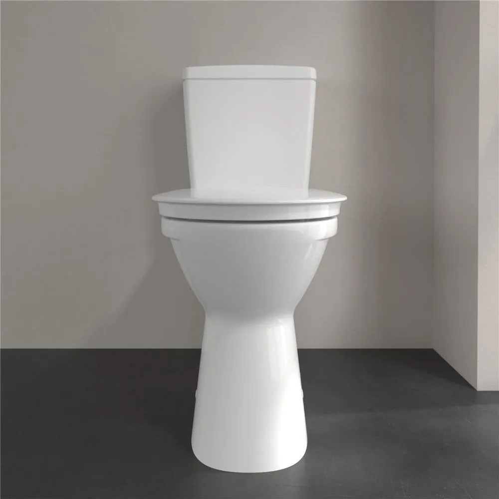 VILLEROY &amp; BOCH ViCare WC misa kombi (zvýšená) s hlbokým splachovaním bez vnútorného okraja, zadný odpad, 360 x 710 mm, biela alpská, 4620R001