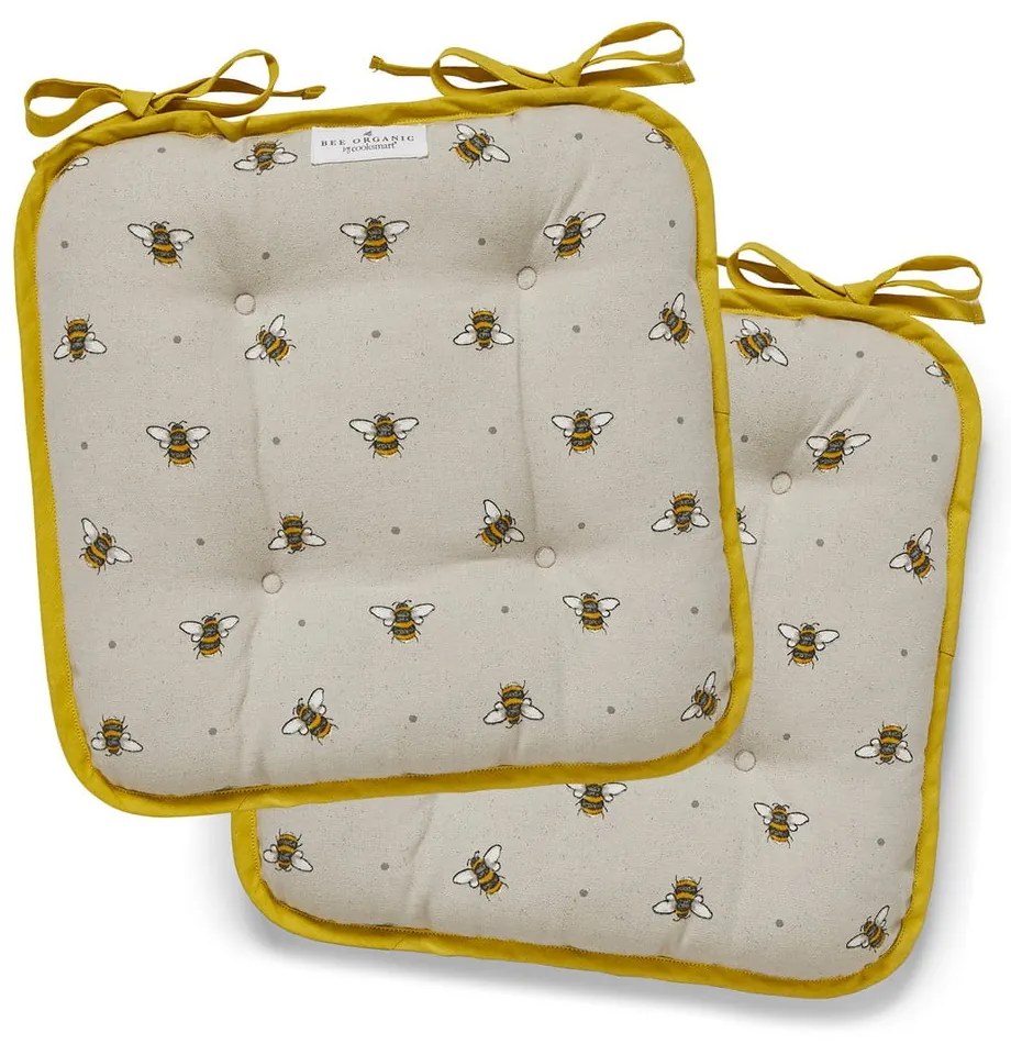 Béžovo-žltý bavlnený sedák Cooksmart ® Bumble Bees
