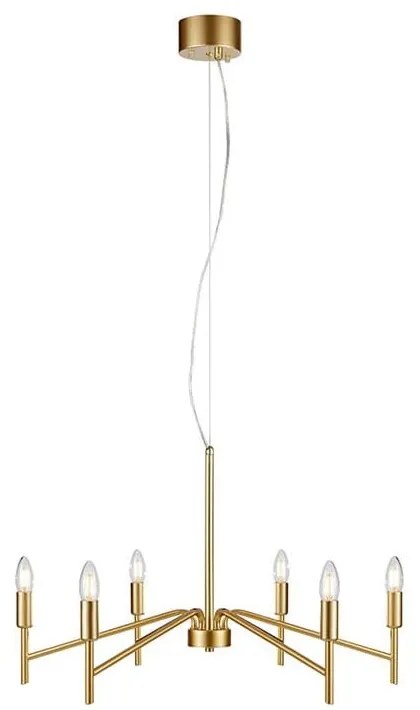 Závesné svietidlo v zlatej farbe Markslöjd Monarch, ø 70 cm