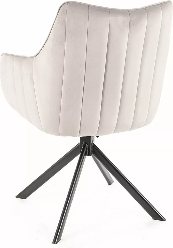 SI Azalia Velvet stolička svetlo šedá