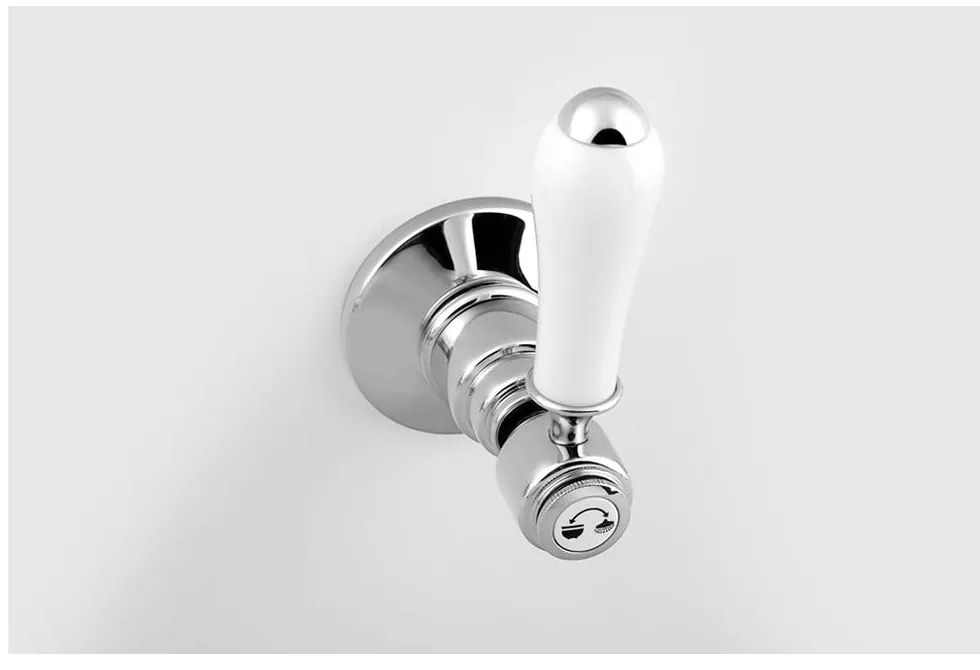 Podomietková sprchová batéria v lesklej striebornej farbe (2 výstupy) Antea – Sapho