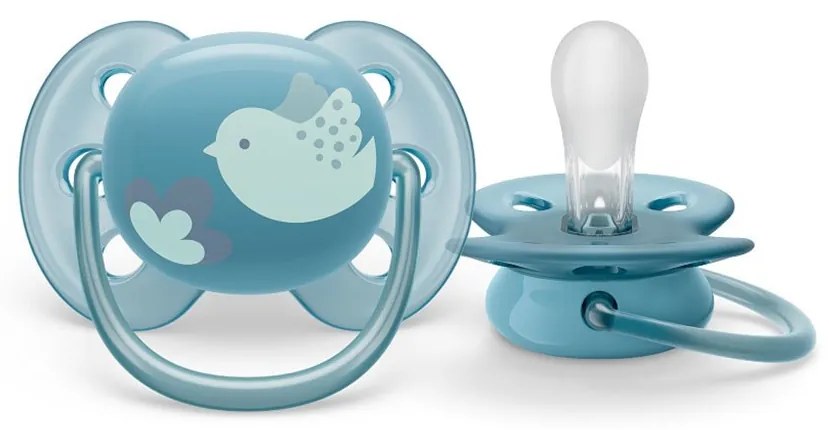 Dojčenský cumlík Ultrasoft Premium Avent 6-18 mesiacov vtáčik, vel. 6-18 m