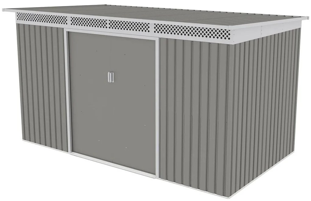 G21 Záhradný domček GRAH 700 - 340 x 206 cm, metalický šedý 63900993