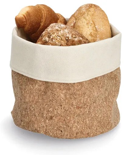 Zeller Present Stredný úložný korkový košík na pečivo KOREK, pr. 20x20 cm