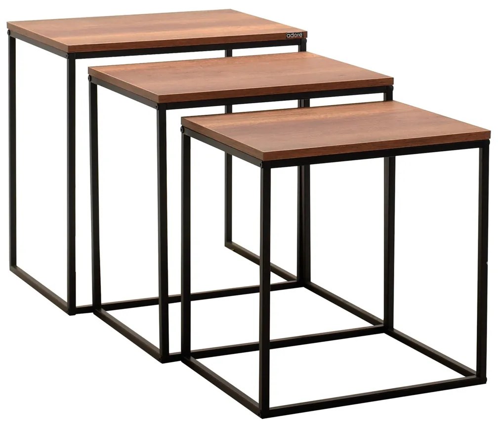 Odkladací stolík SHP 933 Walnut, 3 ks