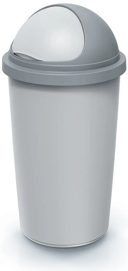 Odpadkový kôš COMPACTO ROLL 60 L popolavo sivý/svetlosivý