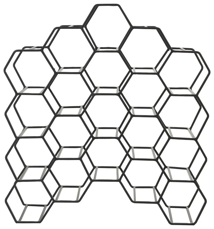Čierny kovový regál na víno na 12 fliaš Salbris - Light &amp; Living