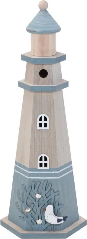 Dekoračný maják Maxi – svetlomodrý 84 cm
