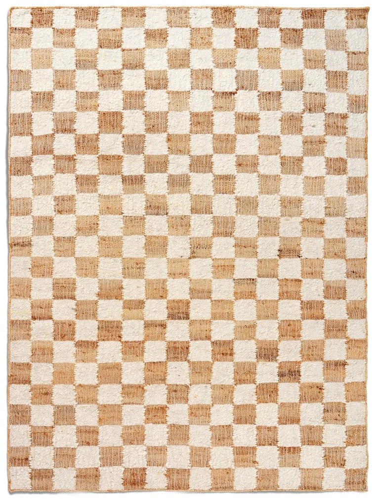 Ferm Living Koberec Check Wool Jute 140 x 200 cm