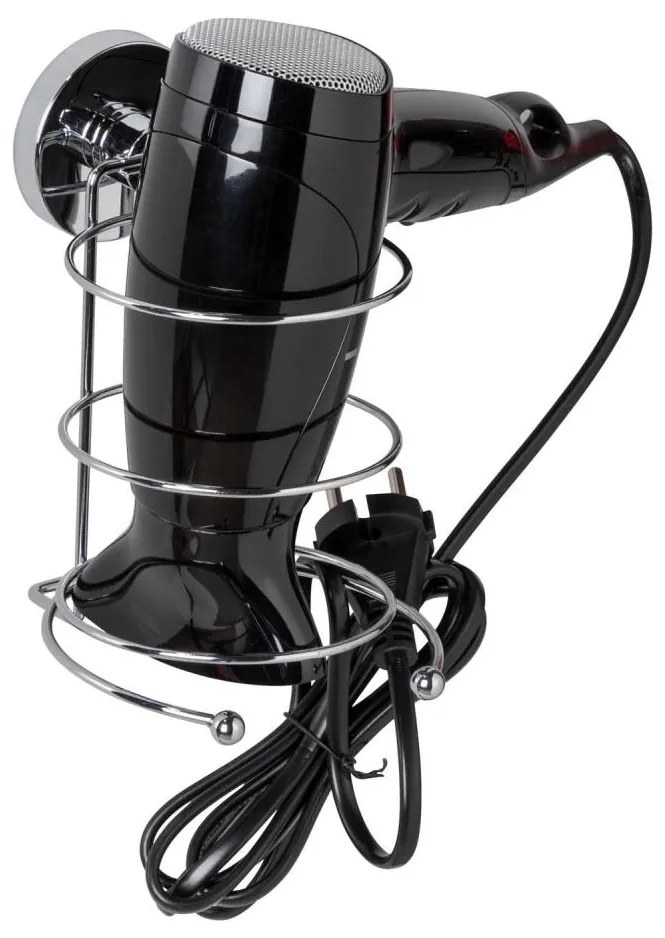 WENKO 20896100-Držiak na fén VACUUM-LOC MILAZZO 12x17 cm lesklý chróm