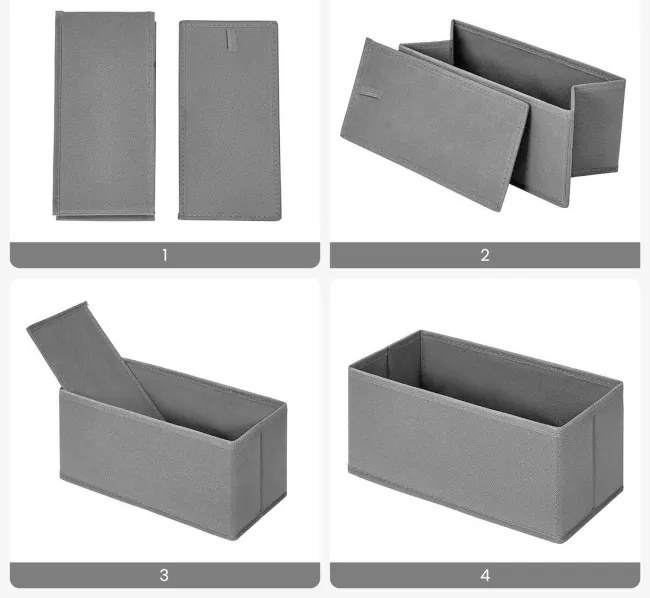 Sada šiestich organizérov BRUCE sivá (6 ks)